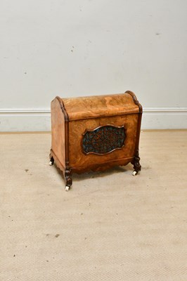 Lot 2308 - A Victorian walnut Canterbury, with domed top...