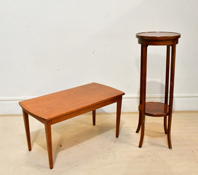 Lot 2428 - An Edwardian inlaid mahogany two tier...