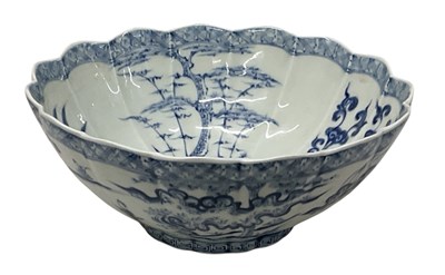 Lot 1201 - A late 20th century Chinese blue and white...