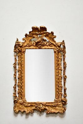 Lot 2309 - A 19th century gilt painted gesso wall mirror,...