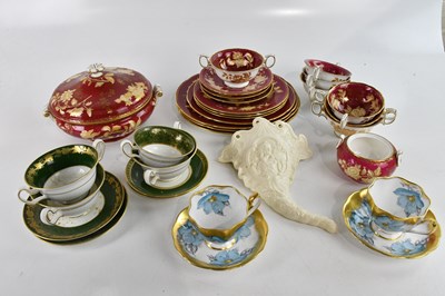 Lot 2822 - WEDGWOOD; a part dinner service with beige...