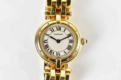 Lot 1814 - CARTIER; a lady's 18ct yellow gold 'Panthère'...