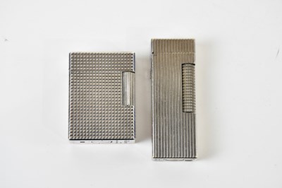 Lot 2571 - DUPONT; a silver plated textured rectangular...