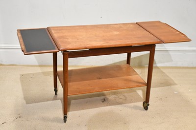 Lot 2205 - SUENBARG; a Mid Century Danish teak draw-leaf...