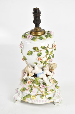 Lot 2763 - A late 19th century Continental porcelain oil...