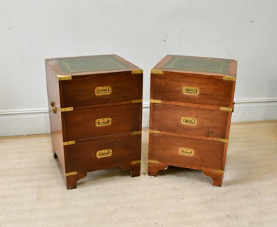 Lot 2451 - A pair of reproduction brass bound military...