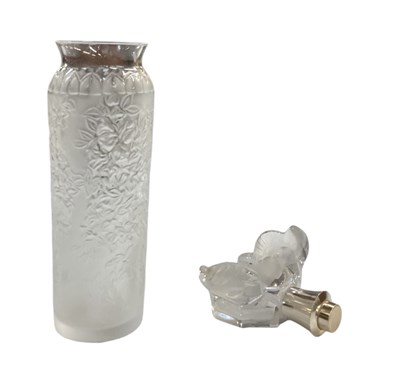 Lot 577 - LALIQUE; a frosted glass 'Bougainvillier' vase,...