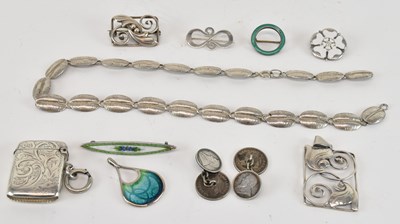 Lot 1553 - A group of Scandinavian 925 hallmarked silver...