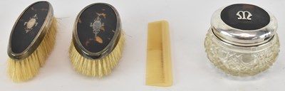 Lot 1320 - Two cased George V hallmarked silver mounted...