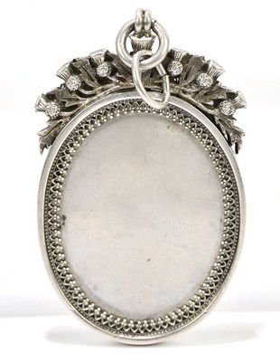 Lot 1406 - An Edwardian oval hallmarked silver plaque...