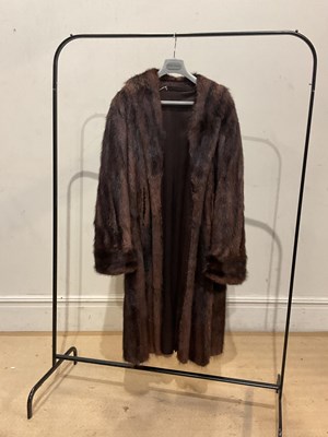 Lot 1972 - A full length brown and black musquash fur...