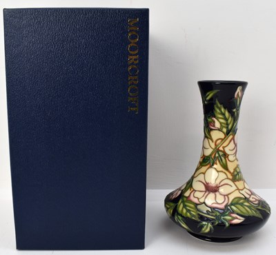 Lot 535 - MOORCROFT; a modern 'Tea Rose' pattern vase by...