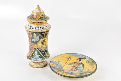 Lot 1586 - An 16th century style Italian faience ware...
