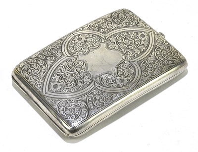 Lot 2189 - A George V hallmarked silver cigarette case,...