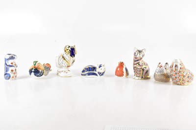 Lot 1463 - ROYAL CROWN DERBY; a collection of animal form...