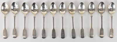 Lot 1288 - A set of twelve 19th century hallmarked silver...