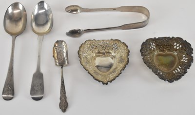 Lot 1319 - Six items of hallmarked silver comprising a...