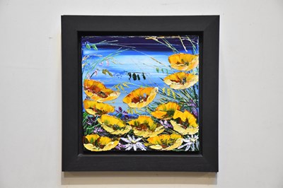 Lot 3048 - MAYA; oil on canvas, 'Coastal Flowers II',...