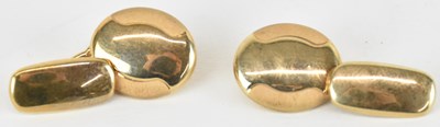Lot 1513 - A pair of gentleman's 9ct gold cufflinks, with...