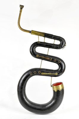 Lot 1002 - A rare 19th century brass mounted serpent...
