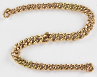 Lot 1358 - An 18ct gold bracelet, with links graduated...