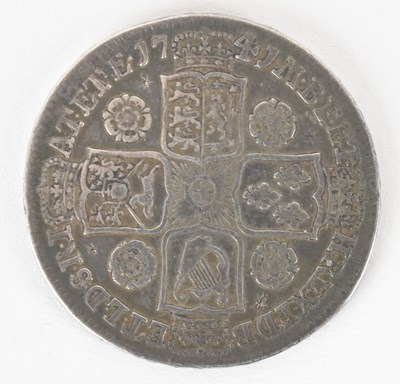 Lot 1601 - A George II 1741 half crown, diameter 34.2mm,...