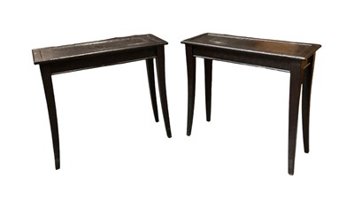 Lot 48 - A pair of modern rectangular snakeskin effect...