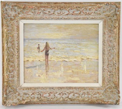 Lot 205 - UNATTRIBUTED; oil on board, children playing...