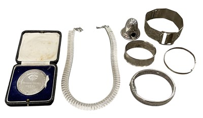 Lot 1502 - A group of various silver and unmarked silver...