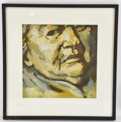 Lot 159 - IAN HUGHES (1958-2014); oil on paper, 'Head...