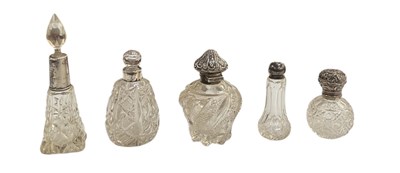 Lot 1324 - Five George V and later hallmarked silver...