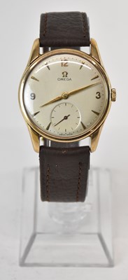 Lot 1651 - OMEGA; a gentleman's vintage 9ct gold...