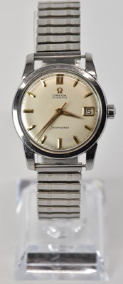 Lot 1655 - OMEGA; a gentleman's stainless steel Seamaster...
