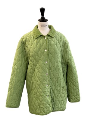 Lot 487 - AQUASCUTUM; a green gentleman's quilted button...