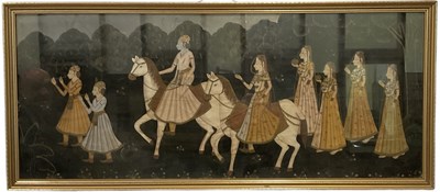 Lot 348 - A modern Indian gilt heightened print on...