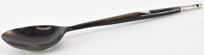 Lot 1330 - A 19th century Scottish horn spoon, with...