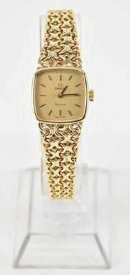 Lot 1647 - OMEGA; a lady's 9ct gold wristwatch, the...