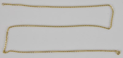 Lot 1564 - A 9ct gold dainty necklace, length 50cm,...