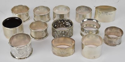 Lot 1264 - Twelve assorted Victorian and later hallmarked...