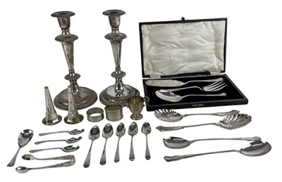 Lot 1344 - A quantity of silver and silver plate...