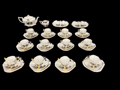 Lot 519 - SHELLEY; a 1930s Art Deco twelve setting tea...