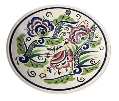 Lot 533 - POOLE POTTERY; an art pottery floral decorated...