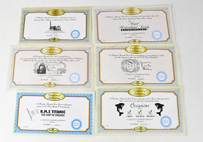 Lot 573 - Ten limited edition first day coin covers...