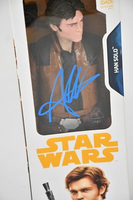 Lot 3 - STAR WARS; four signed Star Wars figures,...