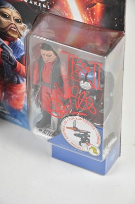 Lot 3 - STAR WARS; four signed Star Wars figures,...