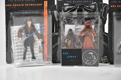 Lot 22 - STAR WARS; five Hasbro Star Wars Black Series...