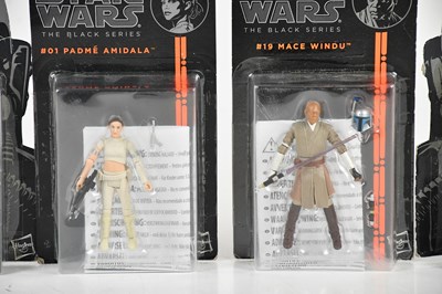 Lot 22 - STAR WARS; five Hasbro Star Wars Black Series...
