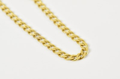 Lot 1604 - A 9ct yellow gold curb link chain, length 62cm,...