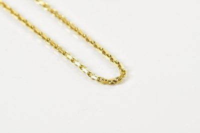 Lot 1631 - A 9ct yellow gold hoop link chain, length 50cm,...