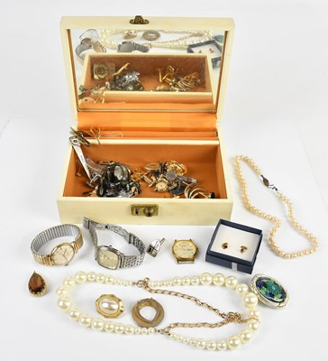 Lot 1763 - A small group of costume jewellery including...